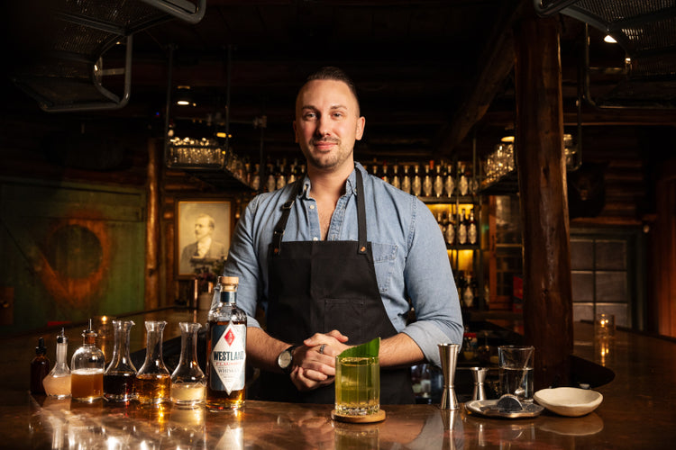 Man (Justin) standing behind the bar