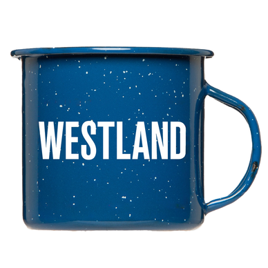 Deep Blue Enamel Cup