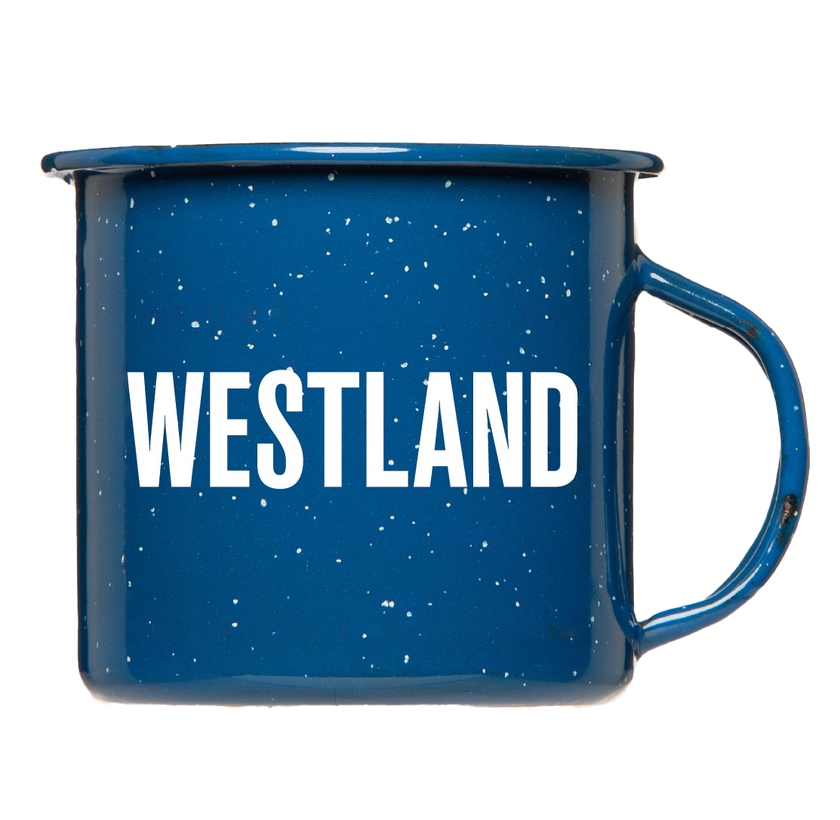 Deep Blue Enamel Cup